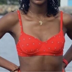 Kitty & Vibe Sofia Underwire Bikini Top in Size D Cup